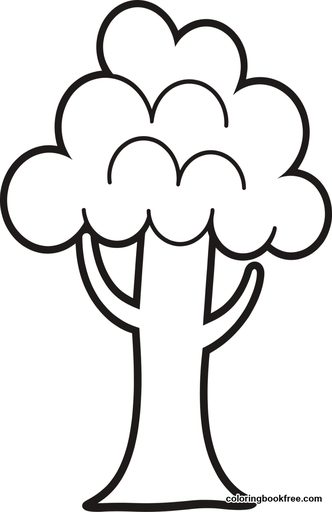Big tree, a free Nature coloring page for Toddler